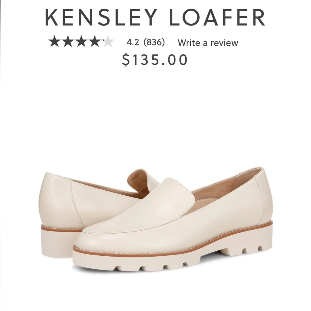 Cream Vionic Ladies Loafers Size 8